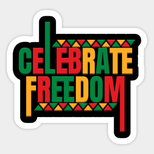 African Color Celebrate Freedom Day Juneteenth Sticker